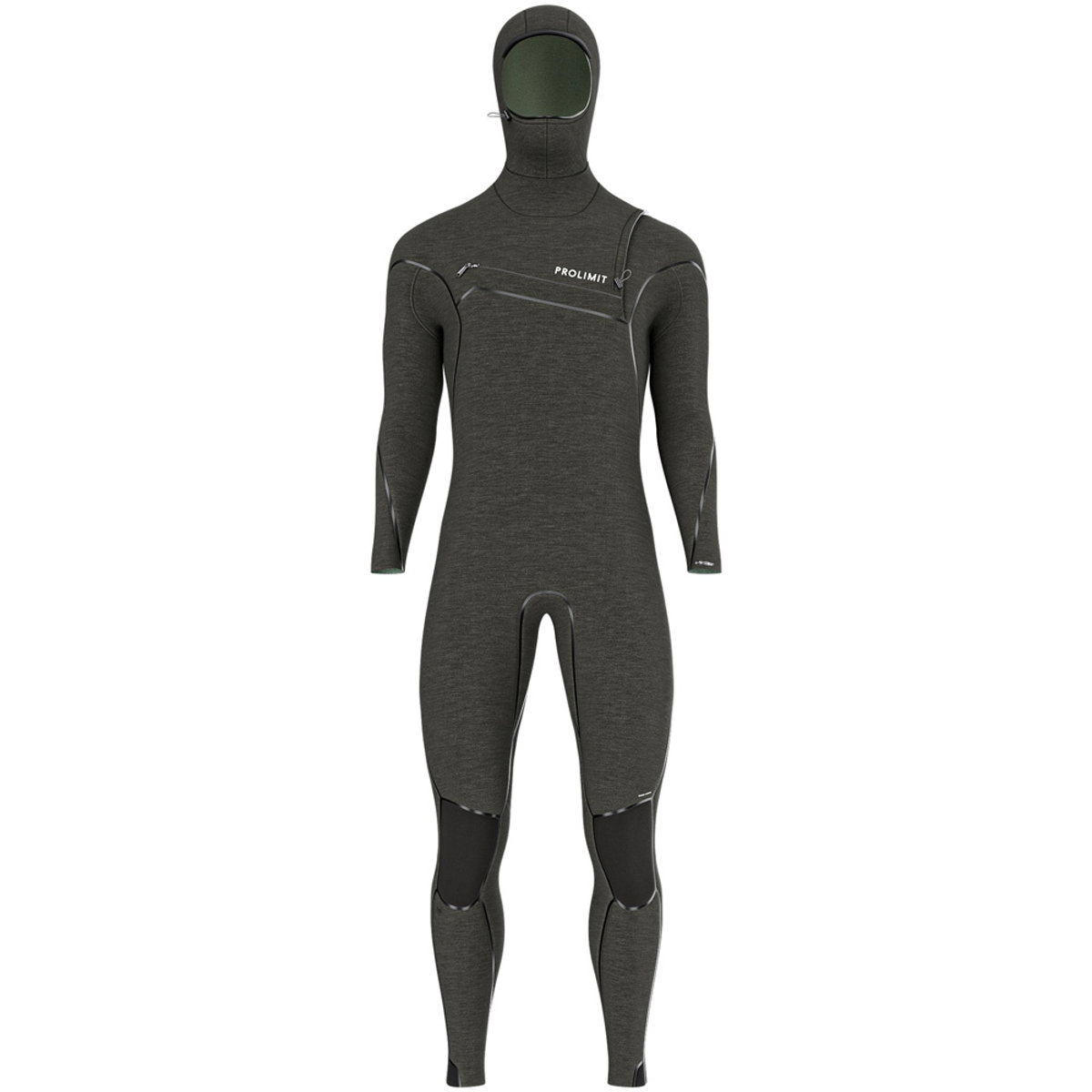 Prolimit Mercury steamer wetsuit 6/4 mm borstrits heren zwart hooded 2