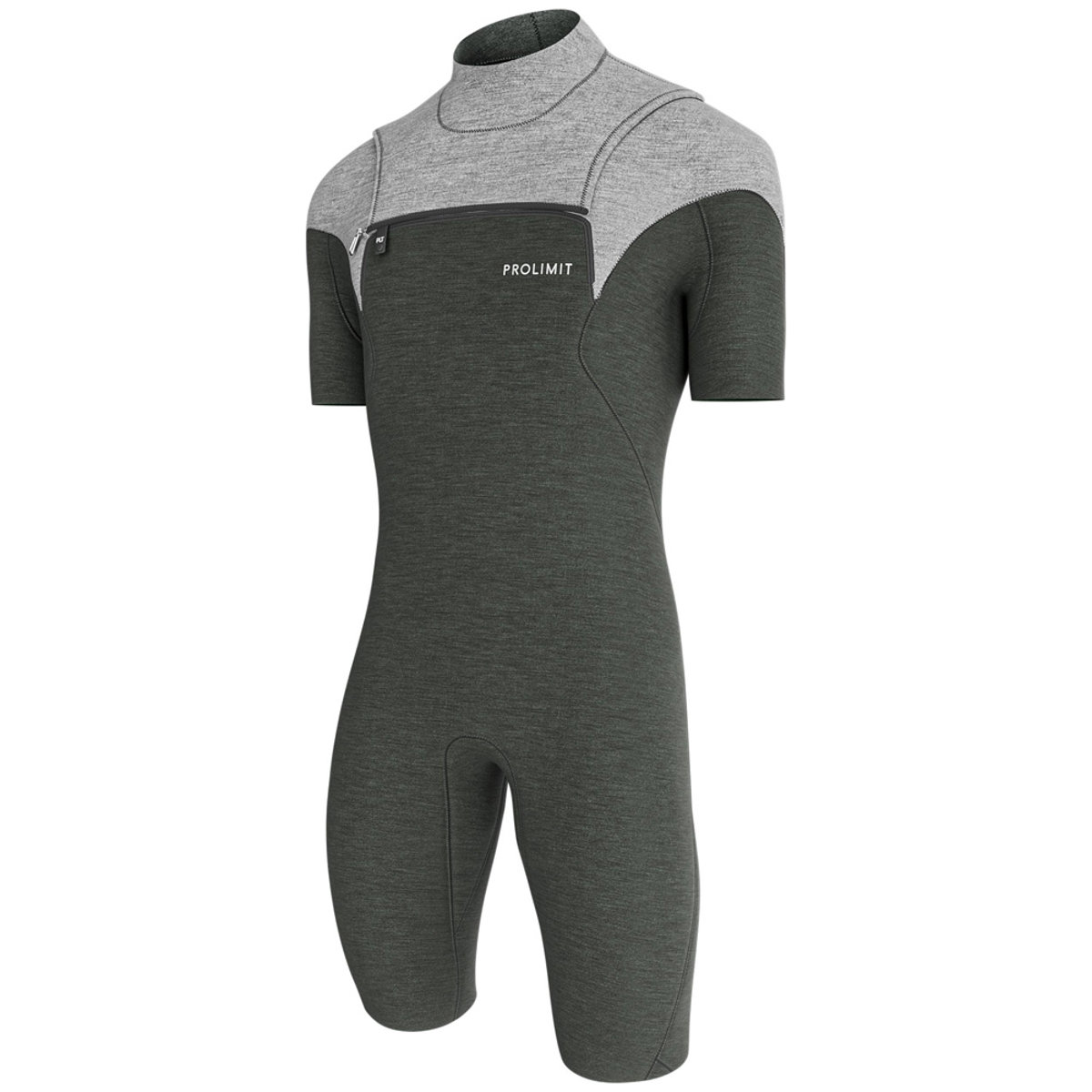 Prolimit Mercury shorty wetsuit 2/2 mm borstrits heren grijs foto 1