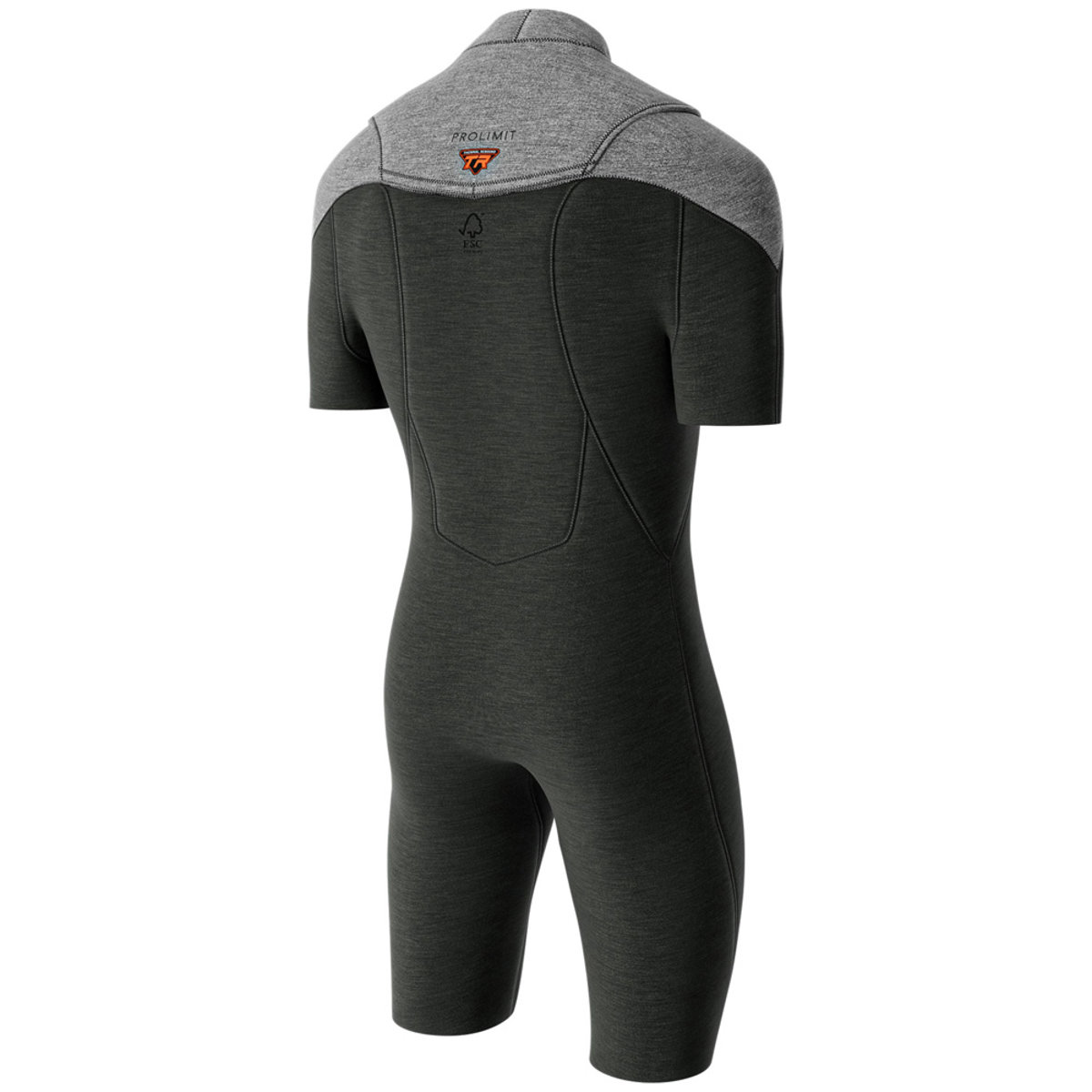 Prolimit Mercury shorty wetsuit 2/2 mm borstrits heren grijs 4