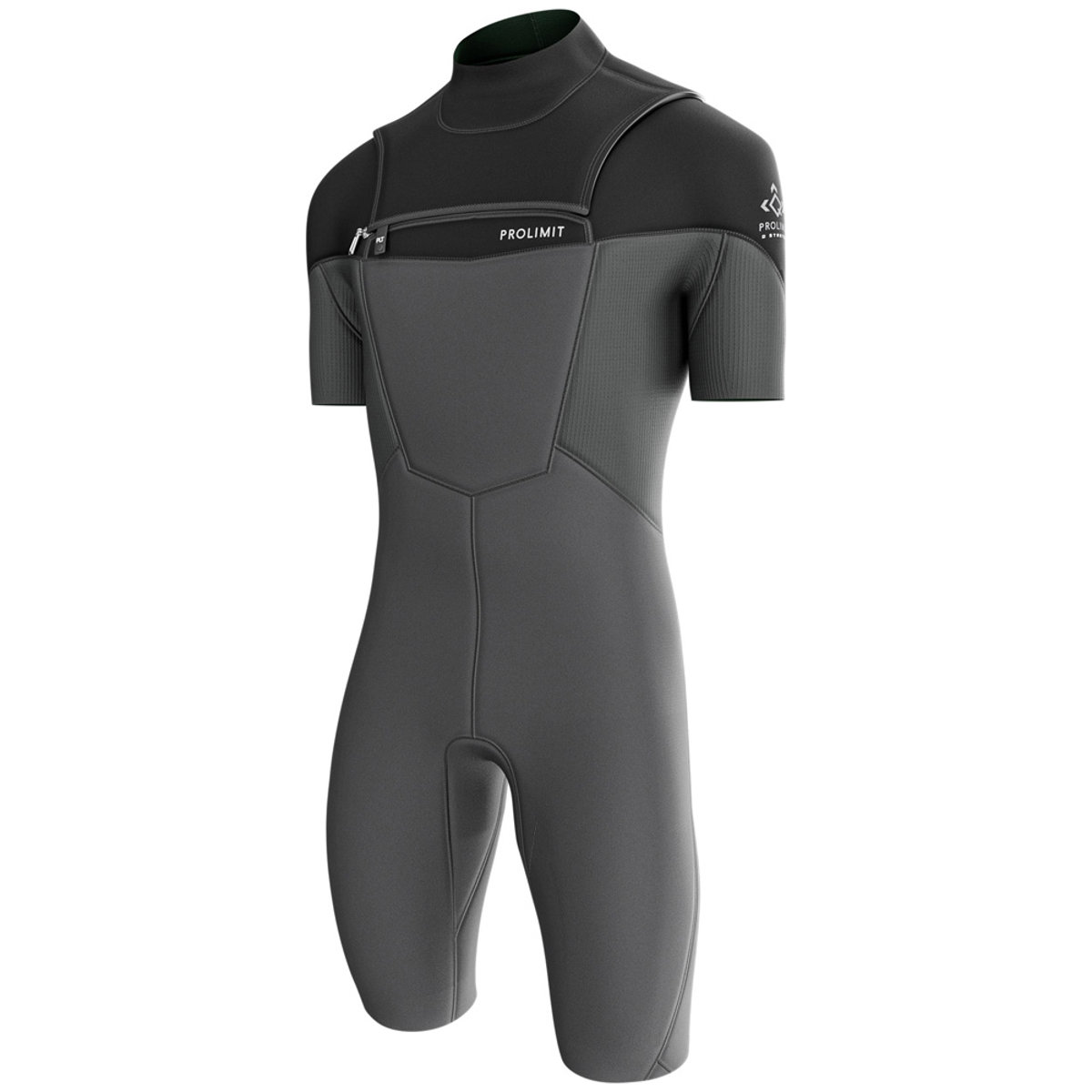 Prolimit Fusion shorty wetsuit 2/2 mm borstrits heren zwart foto 1