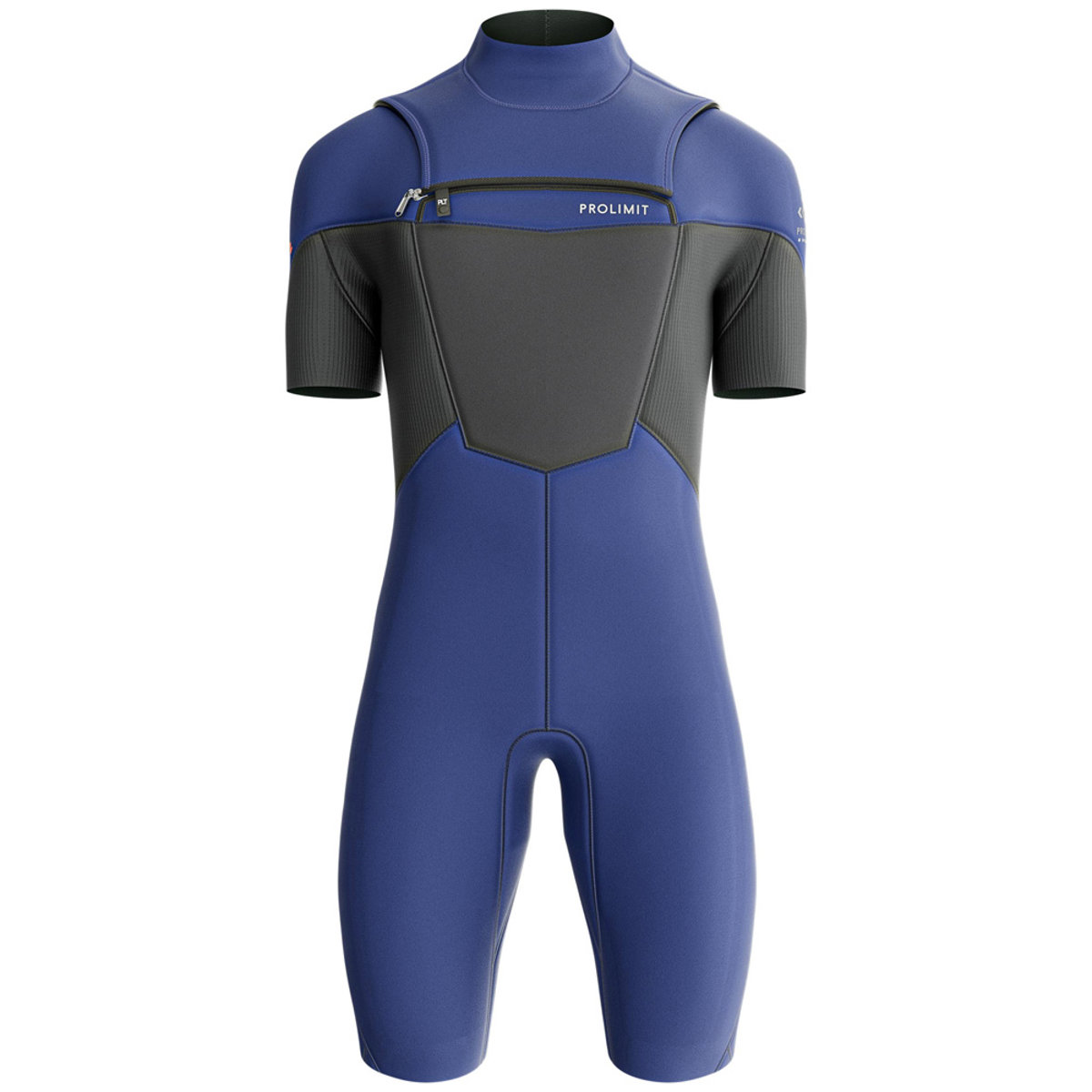 Prolimit Fusion shorty wetsuit 2/2 mm borstrits heren blauw 2