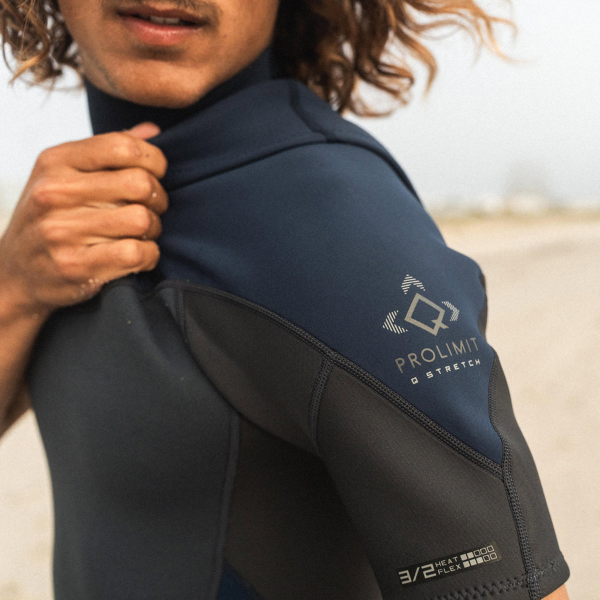 Prolimit Fusion shorty wetsuit 2/2 mm borstrits heren blauw 4