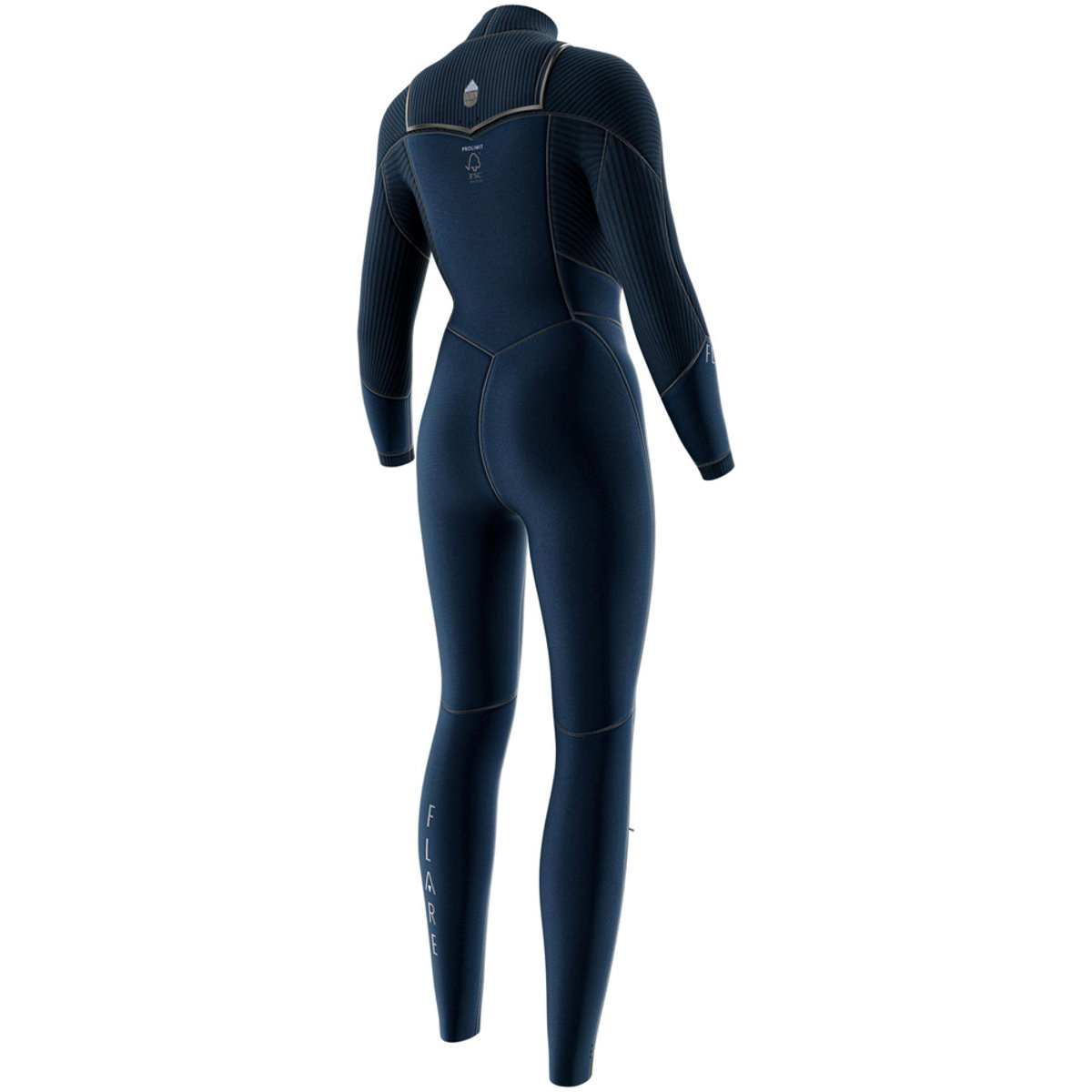 Prolimit Flare fullsuit wetsuit 3/2 mm borstrits dames blauw 3