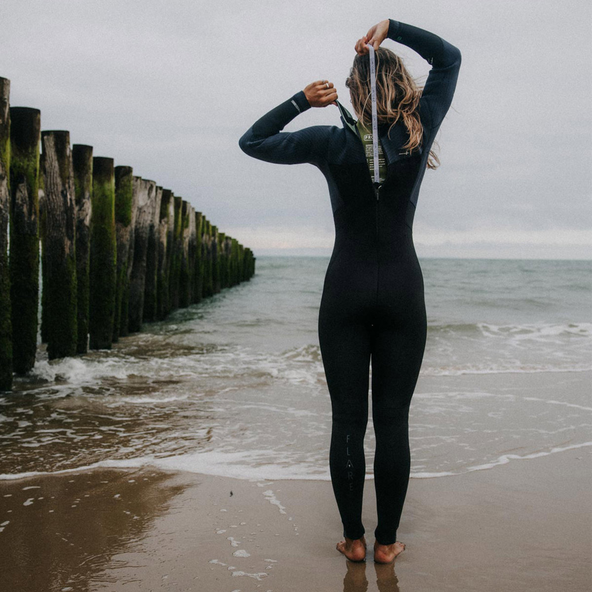 Prolimit Flare steamer rugrits 5/4 mm dames zwart 9