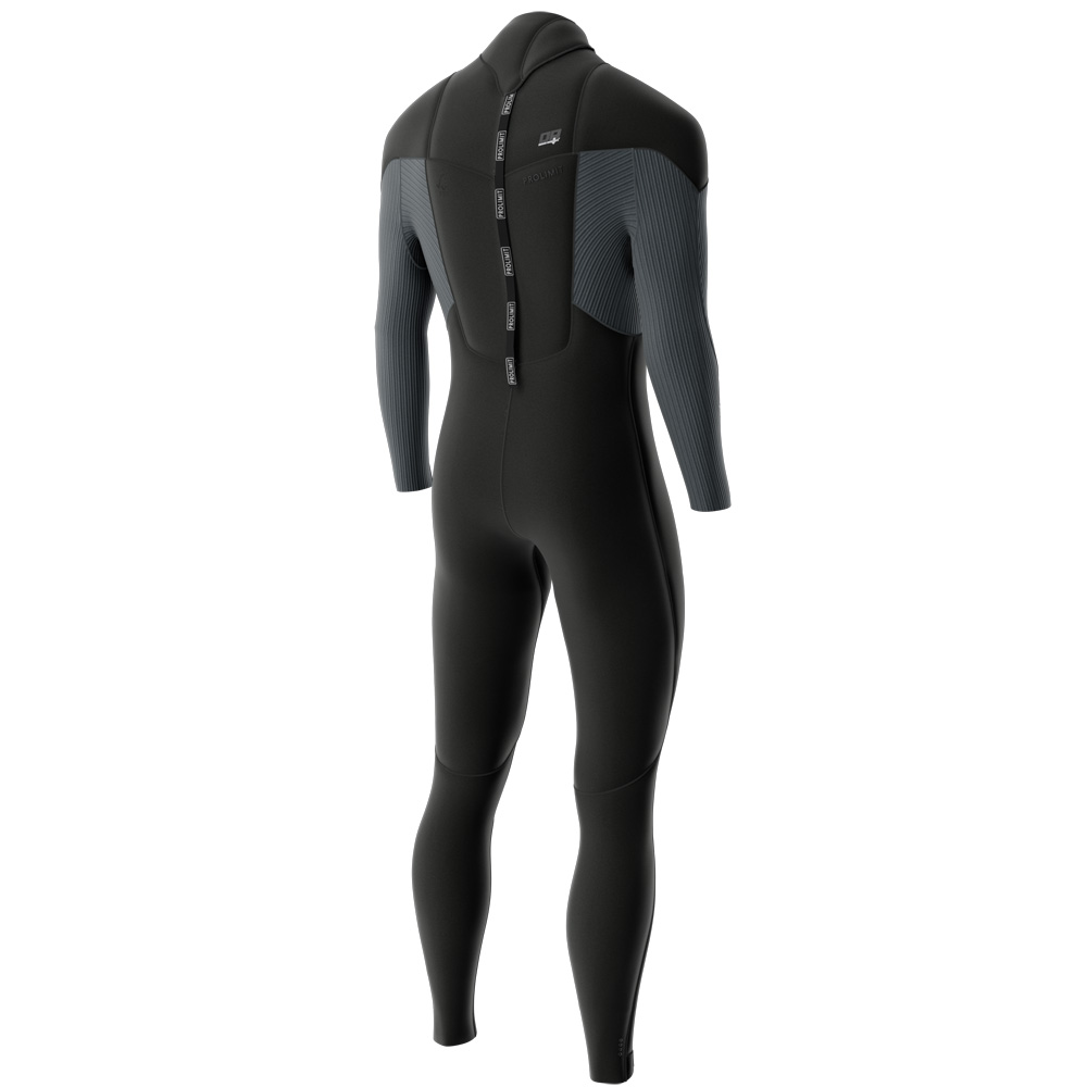 Prolimit Predator steamer backzip 5/4 mm heren zwart 3
