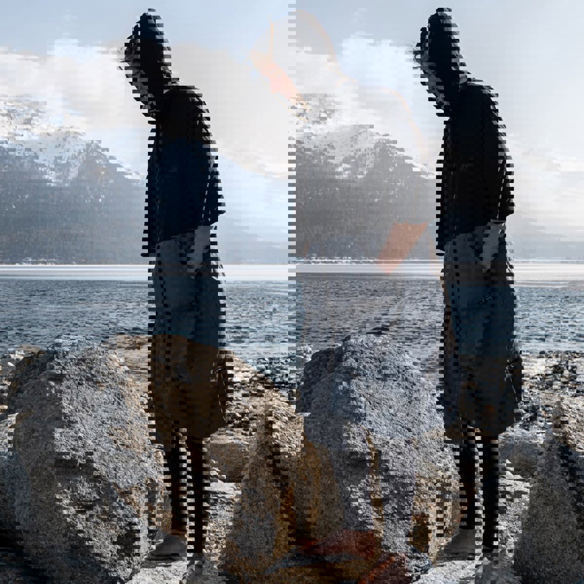 Prolimit Poncho rits zwart/grijs/blauw 5