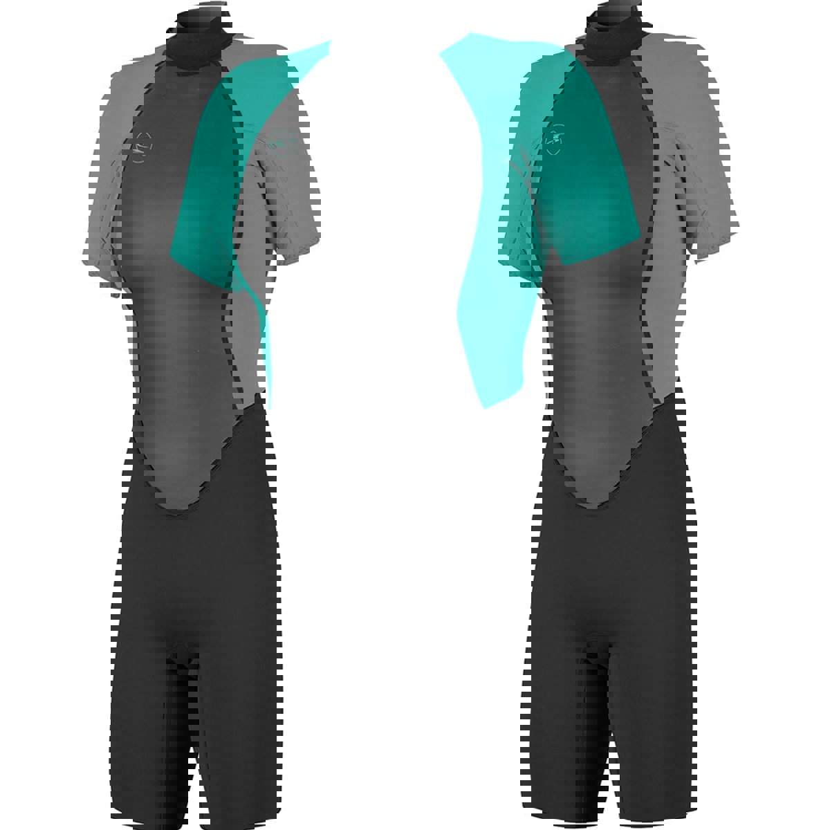 Oneill Reactor-2 2mm rug rits shorty dames zwart/blauw foto 1