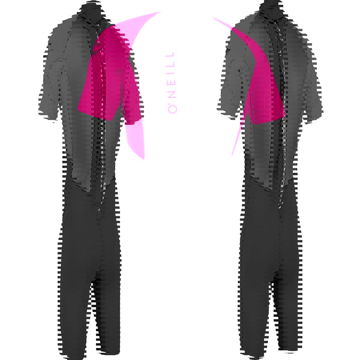 Oneill Reactor-2 2mm rug rits shorty kinderen zwart/roze 2