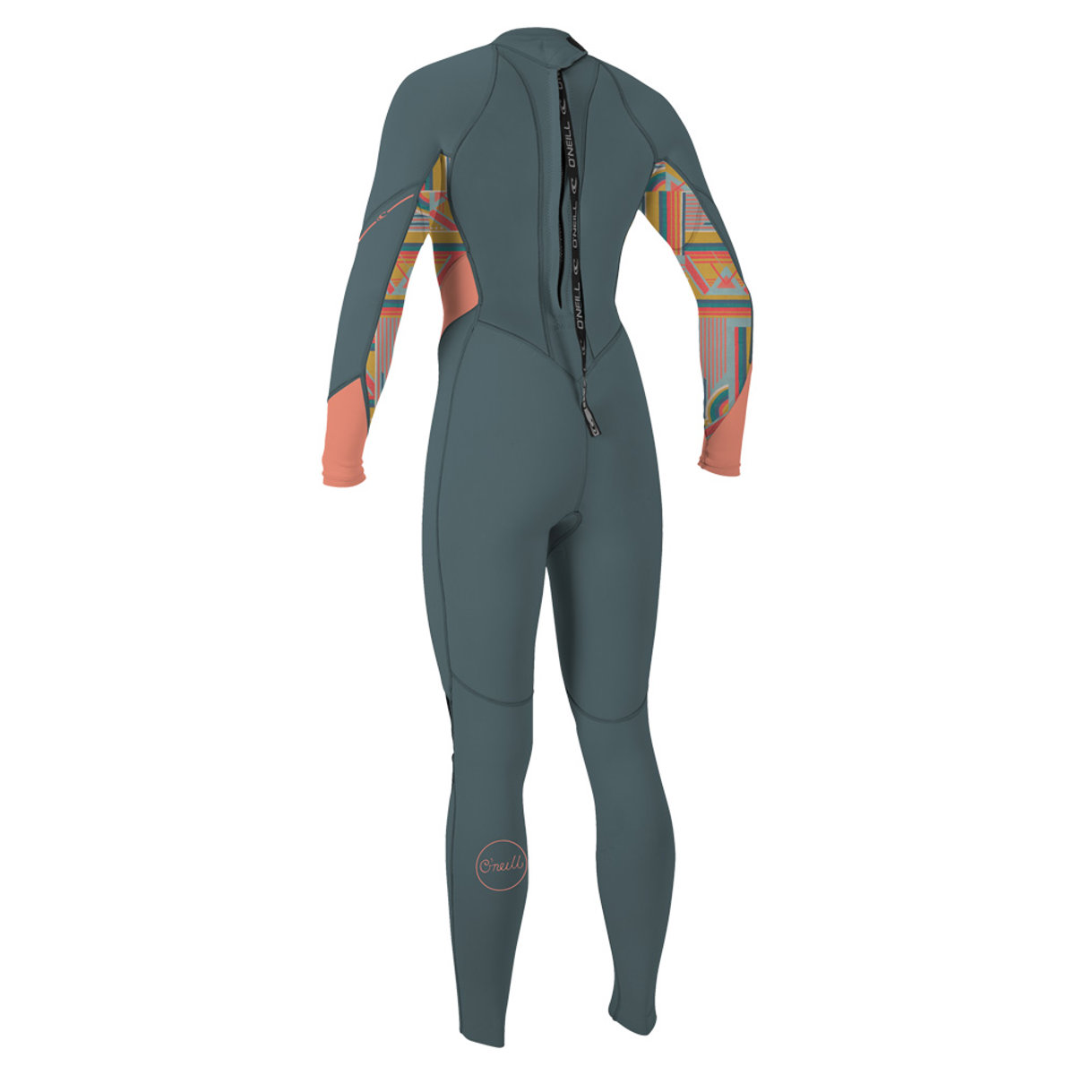 Oneill Bahia fullsuit 3/2 rugrits dames grijs 3