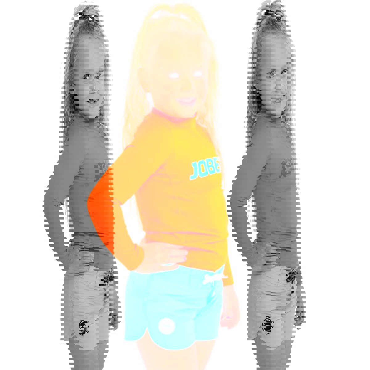 Jobe Rash Guard lange mouwen Kids Fire oranje foto 1