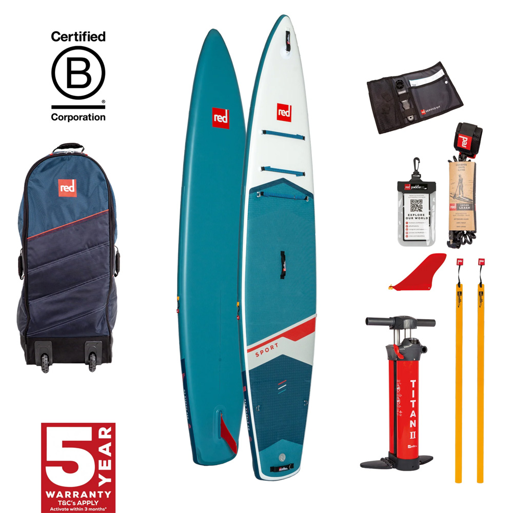 red paddle Sport 12.6 aufblasbares SUP-Paket teal foto 1