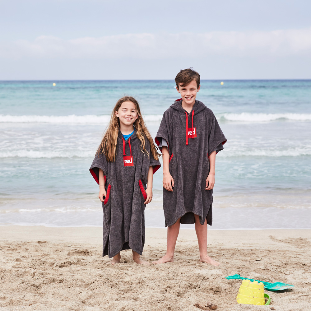 red paddle Luxury Umkleideponcho Kinder grau 5