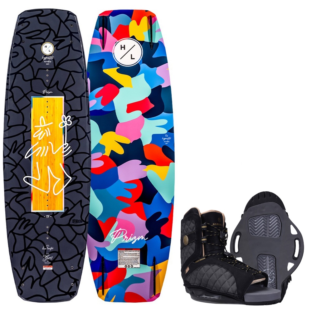 Hyperlite Prizm Ladies Wakeboard Set 134 cm mit Syn Bindungen foto 1