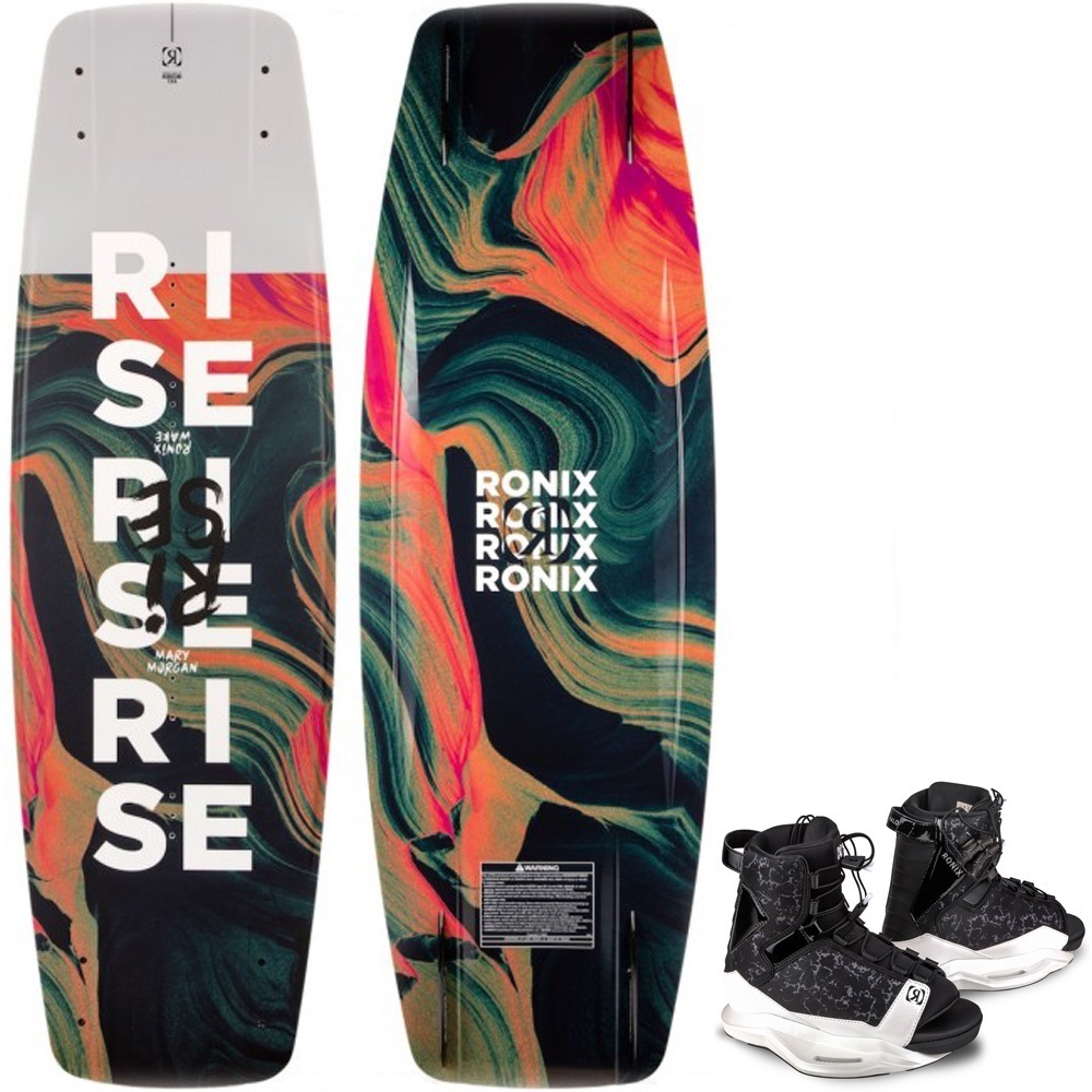 Ronix Rise Wakeboard-Set 136 cm mit Halo-Bindungen foto 1