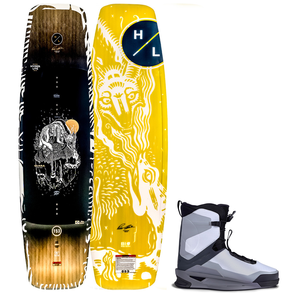 Hyperlite Guara Wakeboard 153 cm mit Zero2 Bindungen foto 1