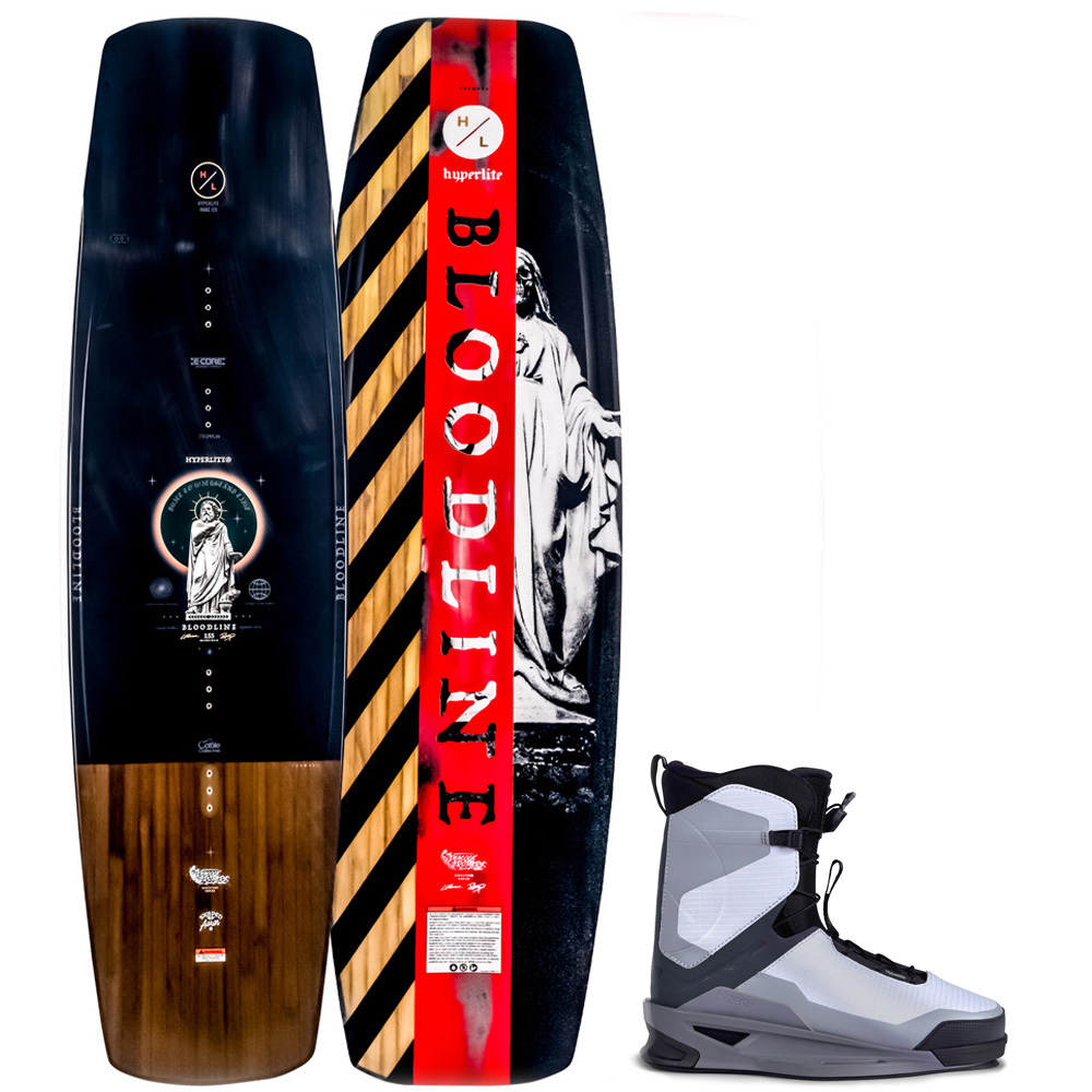 Hyperlite Bloodline Wakeboard 155 cm mit Zero2 Bindungen foto 1