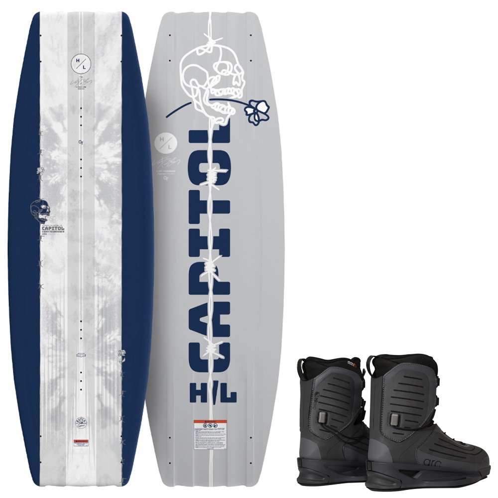 Hyperlite Capitol Wakeboard Set 143 cm mit ARC Bindungen foto 1