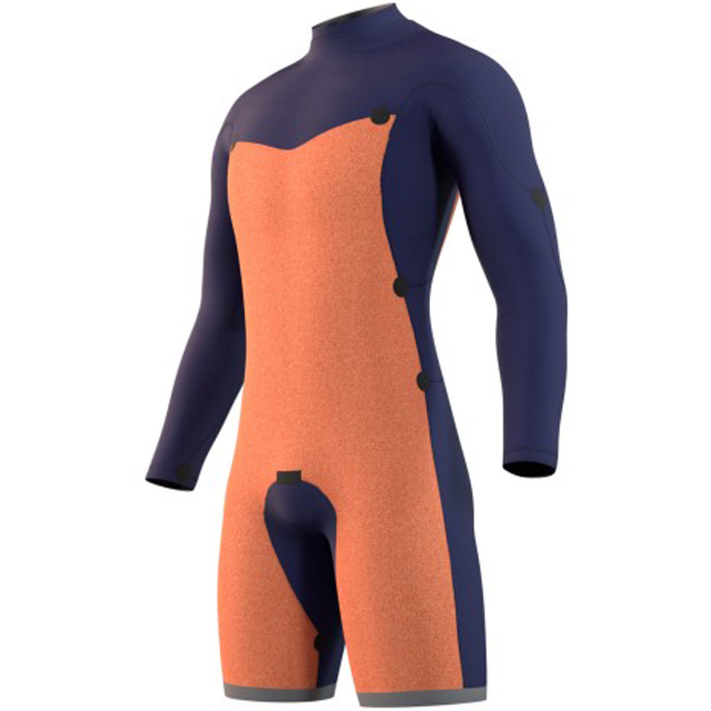 Mystic Star Langarm Shorty 3/2mm mit doppeltem Brustreißverschluss schwarz Herren 3