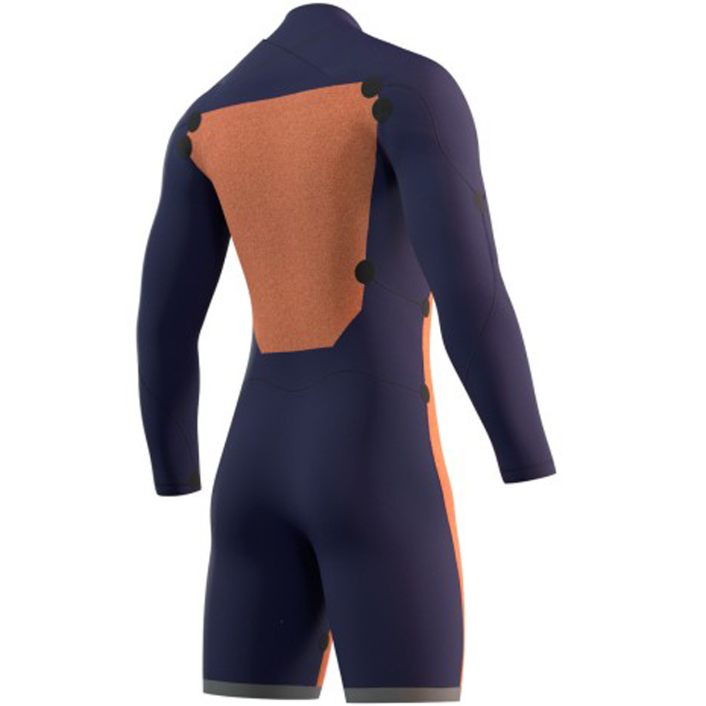 Mystic Star Langarm Shorty 3/2mm mit doppeltem Brustreißverschluss schwarz Herren 4