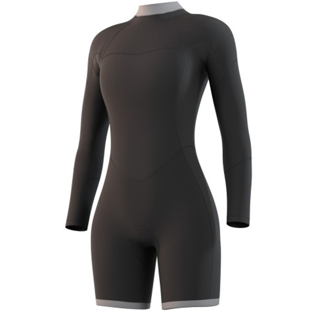 Mystic Brand Langarm-Shorty 3/2mm Rückenreißverschluss Flatlock Damen night blau 3