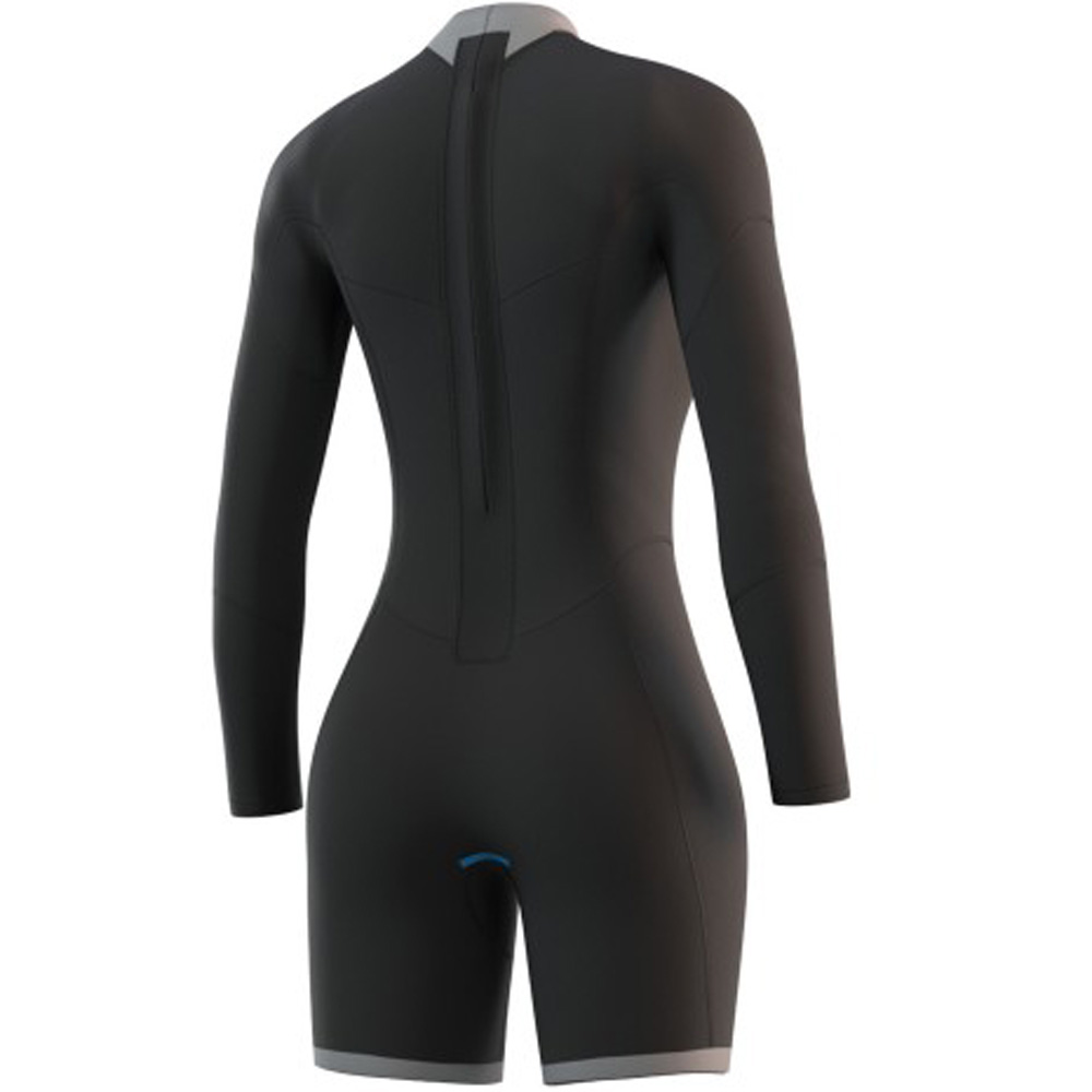 Mystic Brand Langarm-Shorty 3/2mm Rückenreißverschluss Flatlock Damen night blau 4