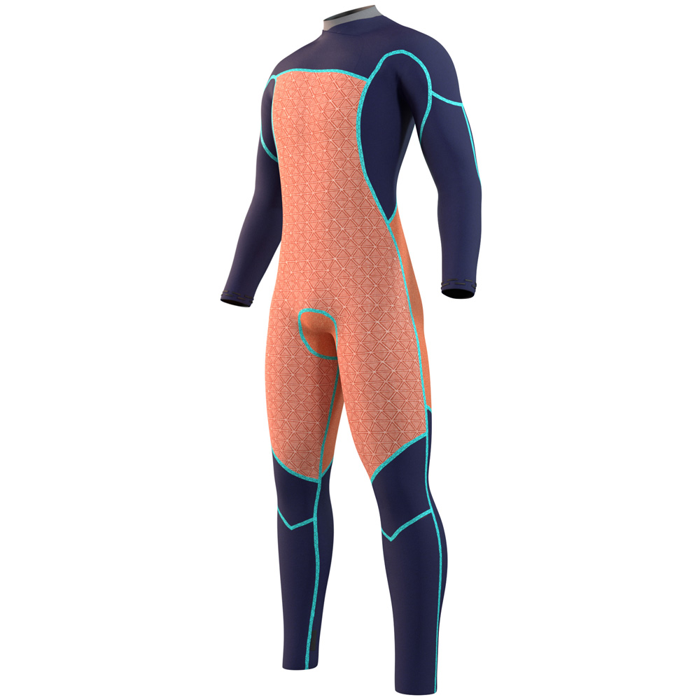 Mystic Majestic Fullsuit 3/2mm mit Frontreißverschluss für Herren in Nachtblau 3