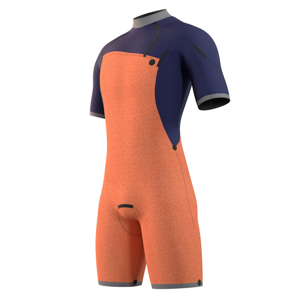 Mystic Marshall Shorty 3/2mm Brustreißverschluss Herren schwarz/grau 3