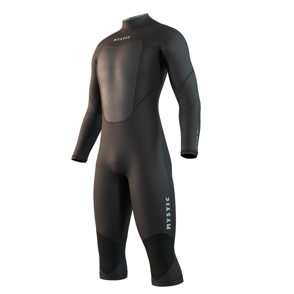 Mystic Brand Longarm 3/2mm Neoprenanzug Herren Schwarz Rückenreißverschluss foto 1