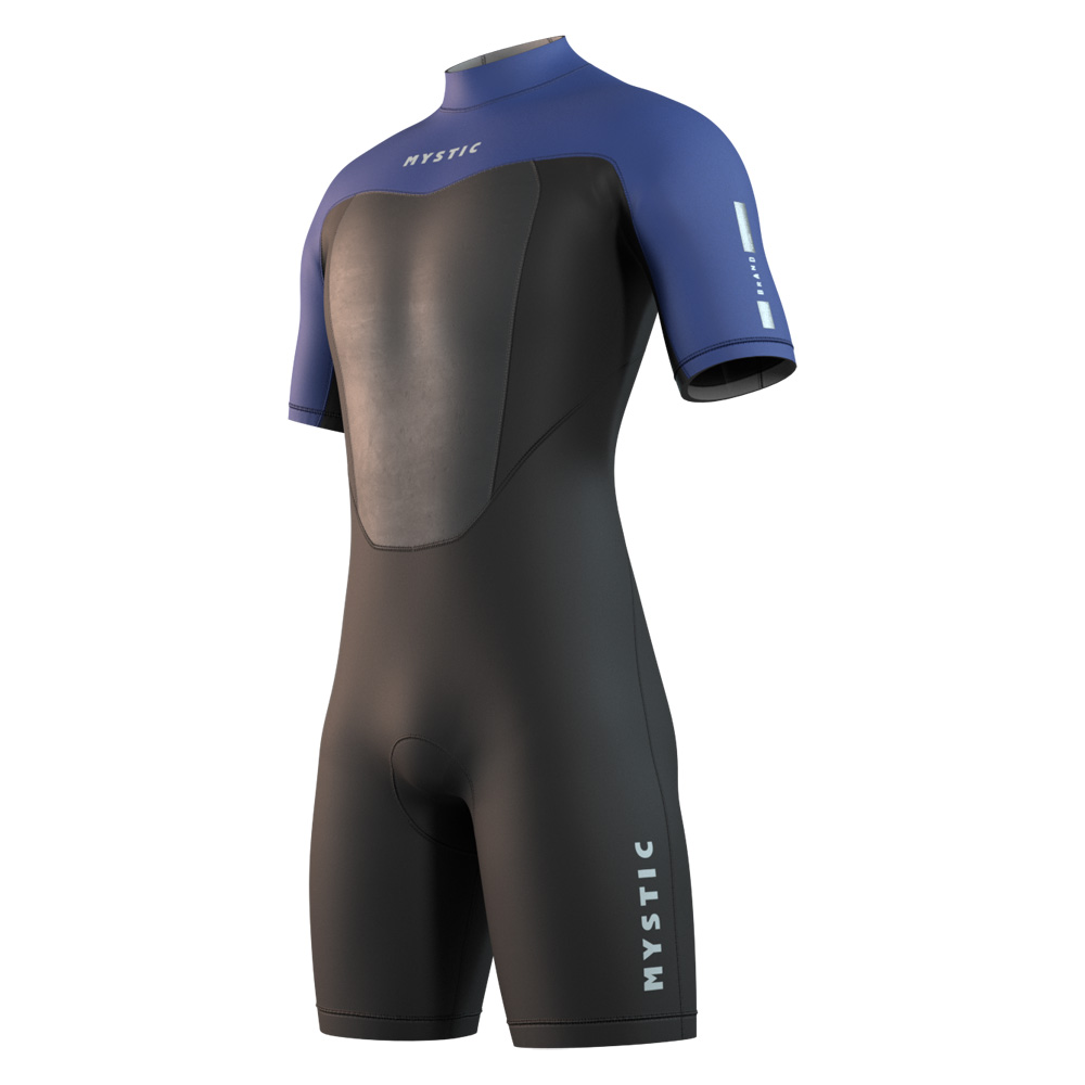 Mystic Brand Shorty 3/2mm Neoprenanzug Herren Blau Rückenreißverschluss foto 1