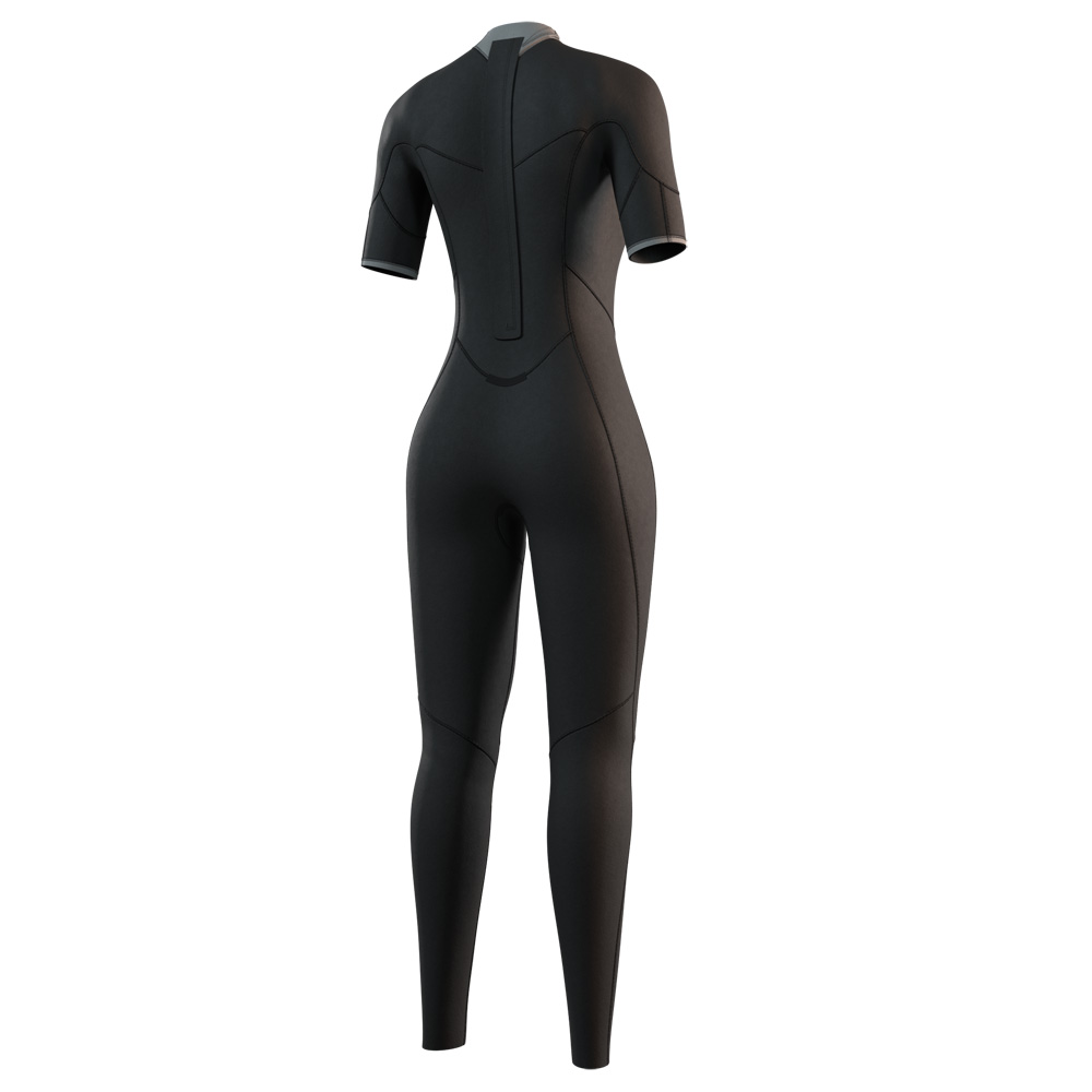 Mystic Brand Shortarm 3/2mm Neoprenanzug Damen Schwarz Rückenreißverschluss 4