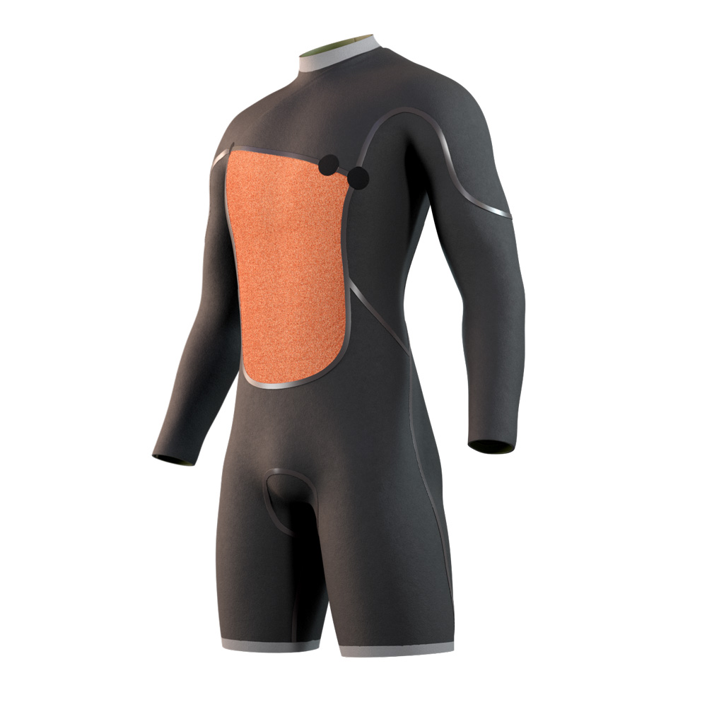 Mystic The One Langarm Shorty 3/2 mm Zipfree Herren Grün 3