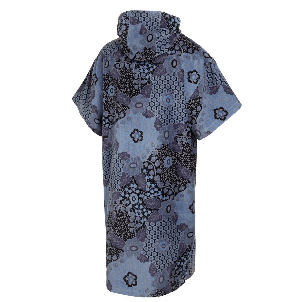 Mystic Poncho Velours AOP unisex blau / schwarz 2