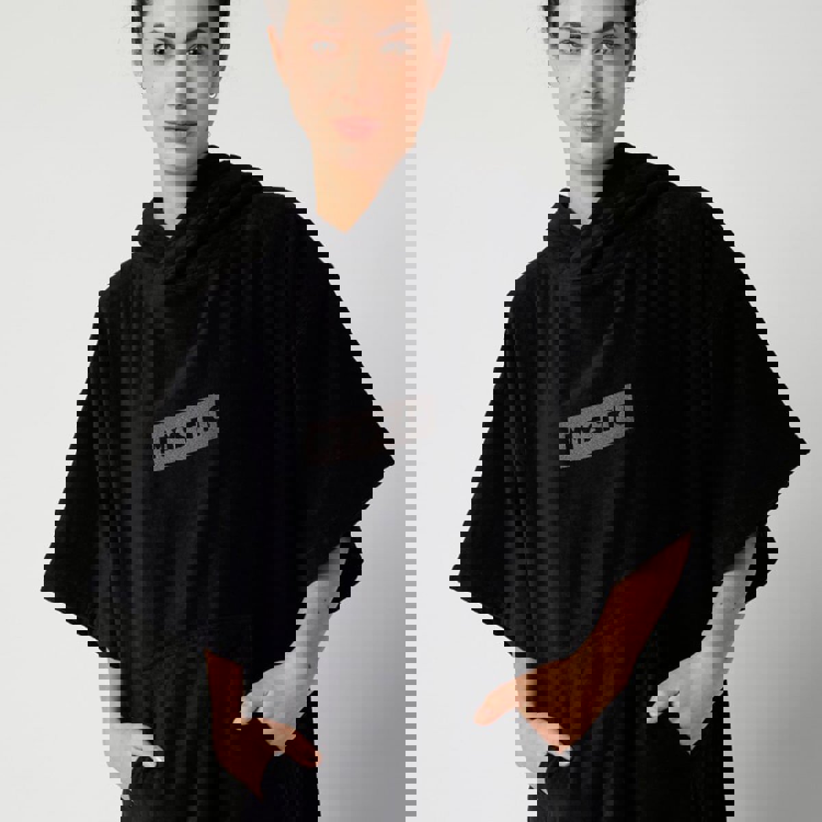 Mystic Cotton Deluxe Poncho Schwarz 11