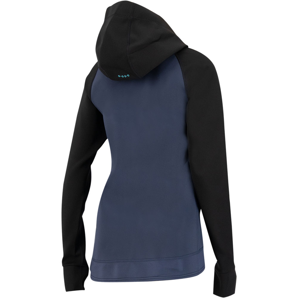 Prolimit sup Neopren Hoodie Damen mit Reißverschluss 1,5mm Schwarz Schwarz 2