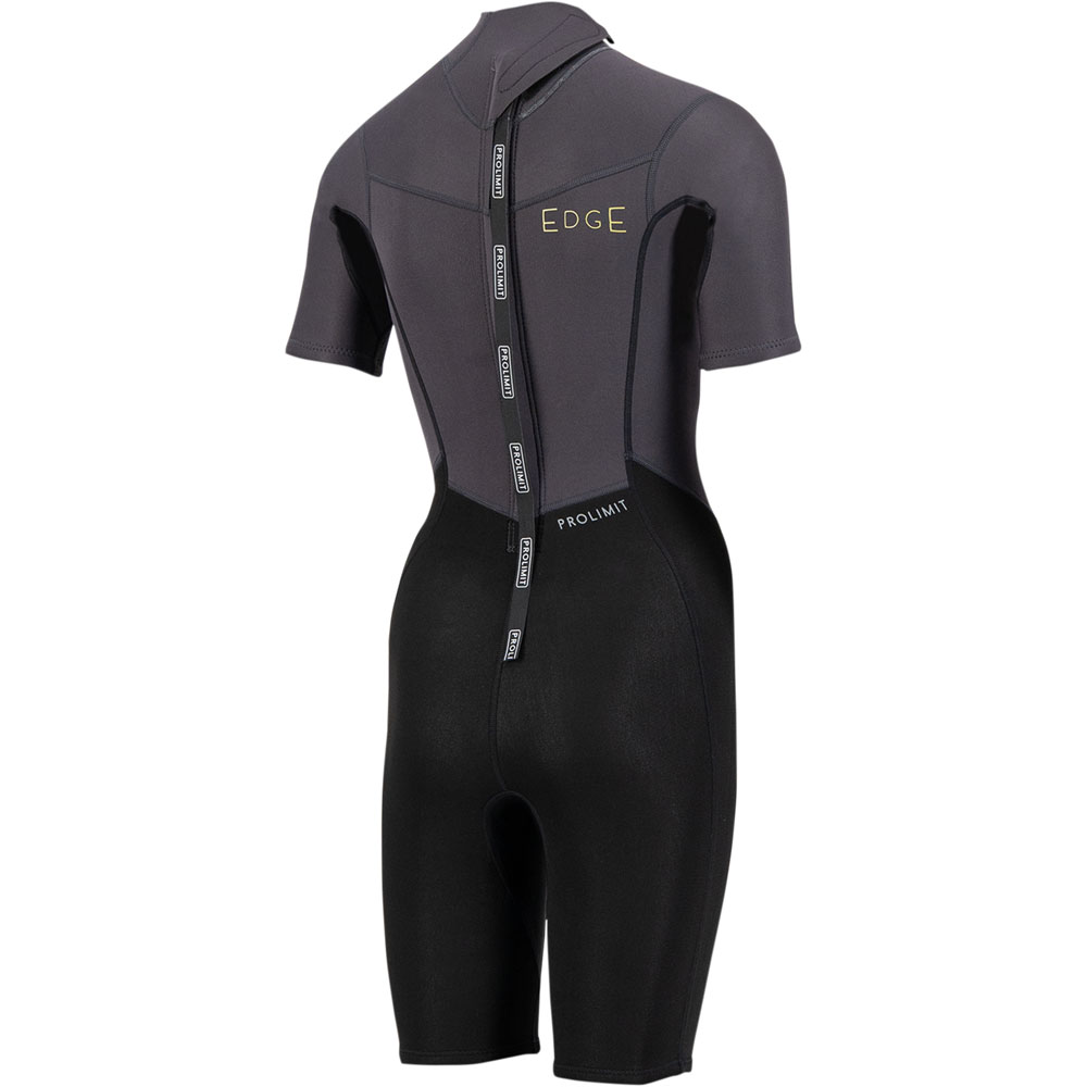 Edge Shorty 2/2 Rückenreißverschluss schwarz Damen Neoprenanzug schwarz