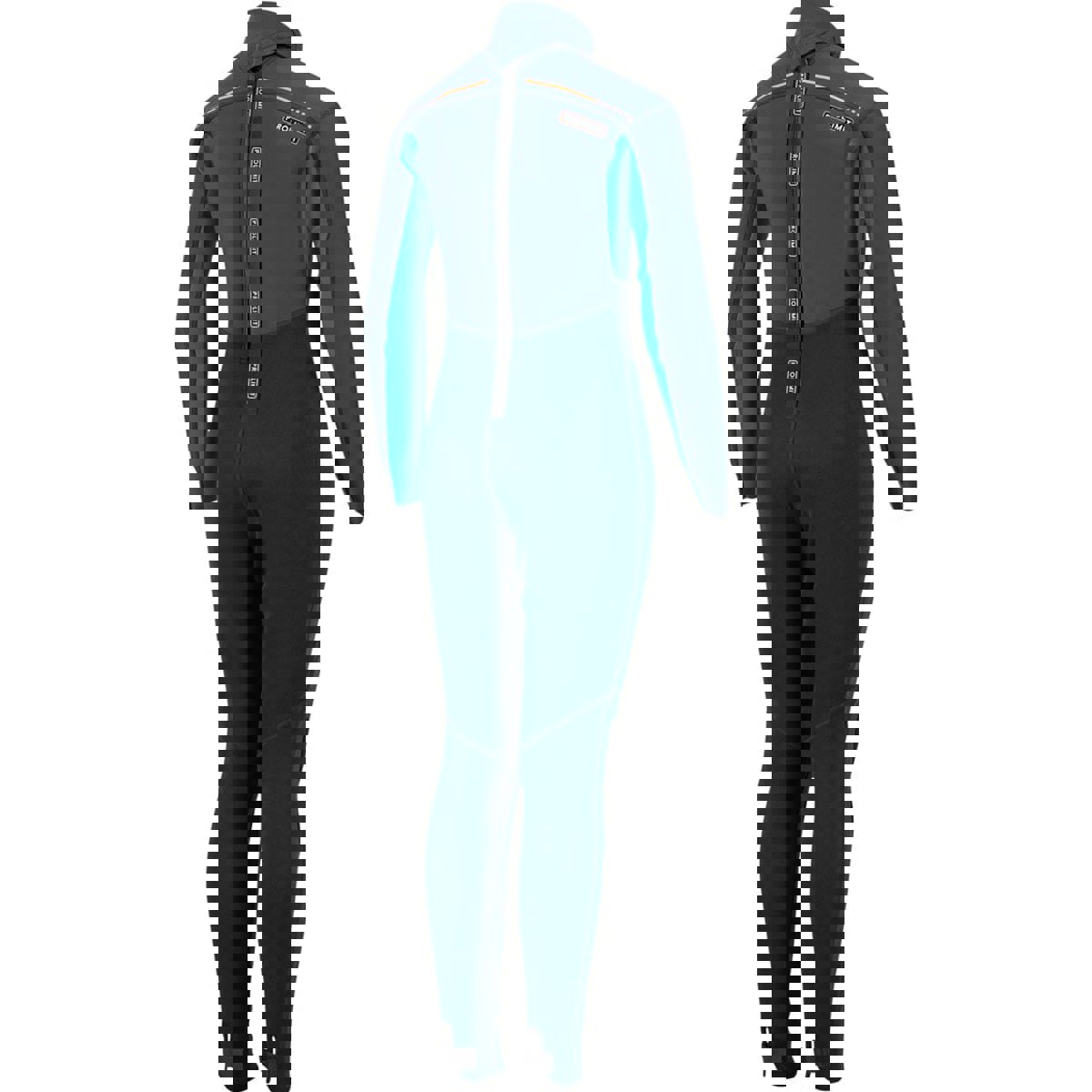 Prolimit Grommet Ganzanzug 3/2 Rückenreißverschluss blau/orange Kinder 5