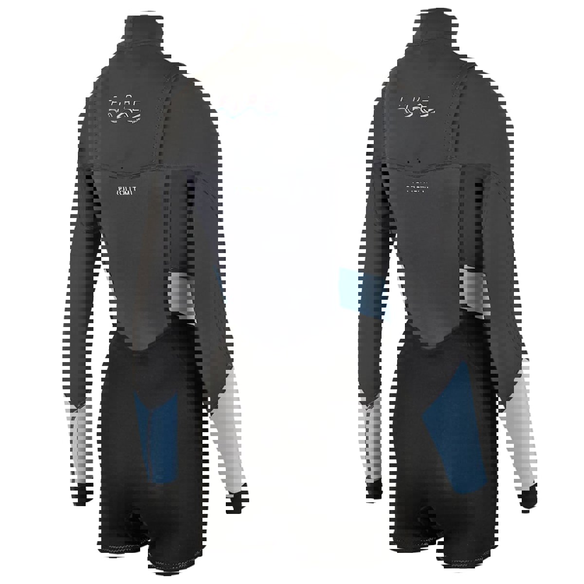 Prolimit Fire Langarm-Shorty Freezip 3/2 mm Brustreißverschluss Schwarz/Grau/Blau Damen 5