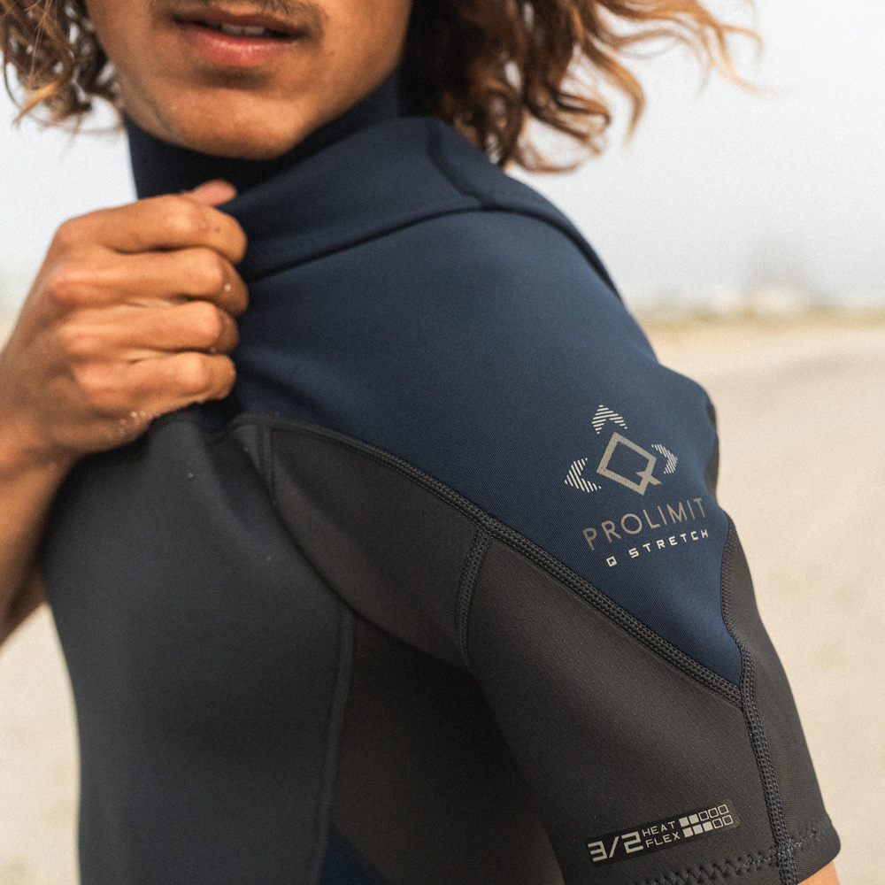 Prolimit Fusion Shorty 2/2 mm Neoprenanzug Herren Brustreißverschluss blau 4