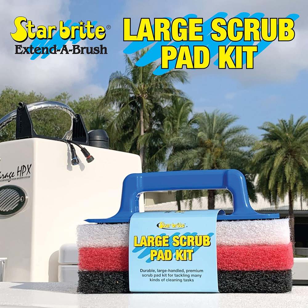 Scrub-Pad-Set - Griff mit 3 Pads (groß)