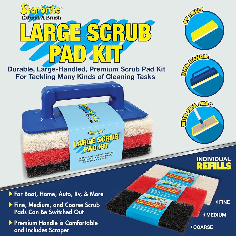 Starbrite Scrub-Pad-Set - Griff mit 3 Pads (groß) 4