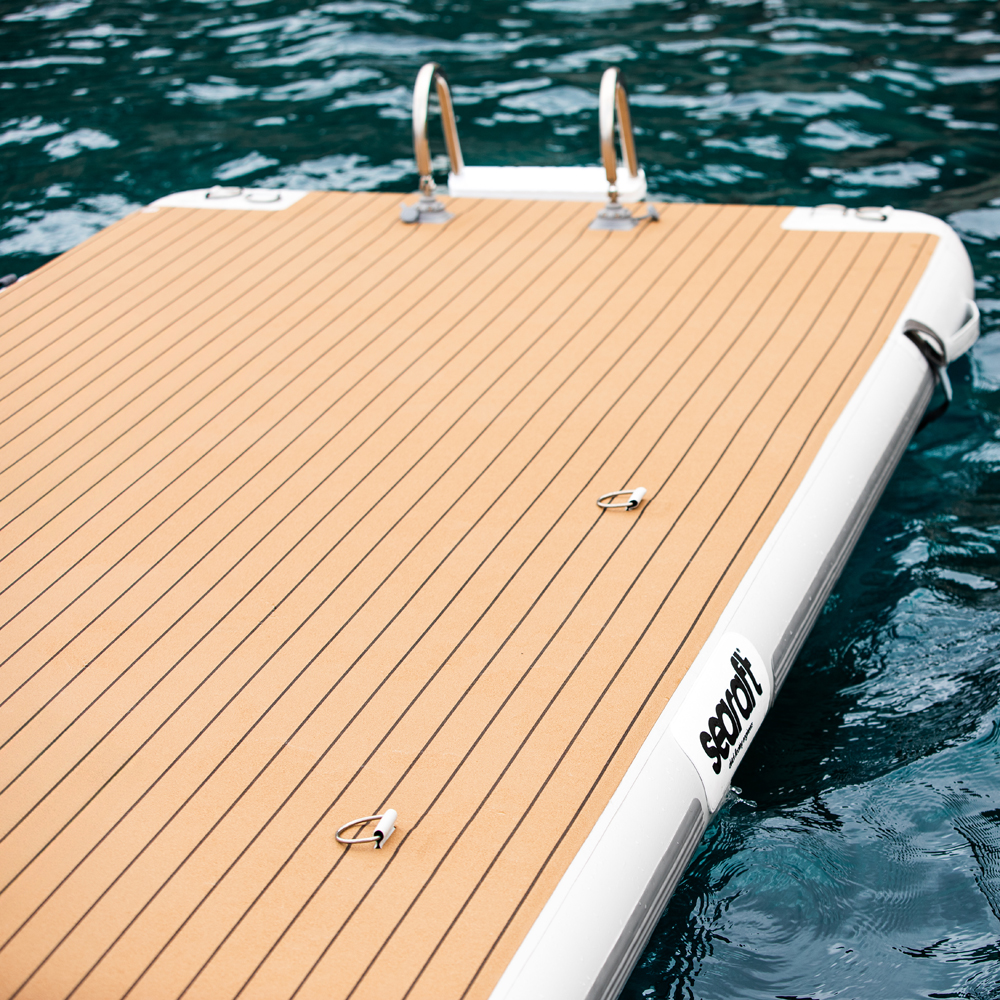 SeaRaft Teak Deck Grau Medium Aufblasbares Plattform 4