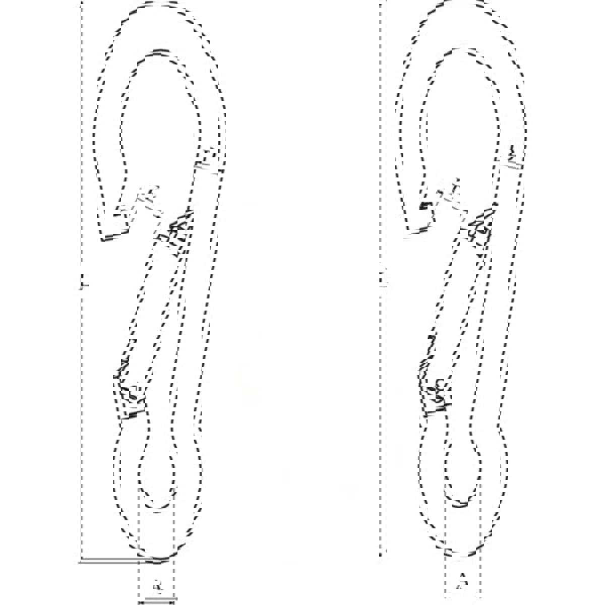 Talamex Karabinerhaken mit Knick 70mm 4
