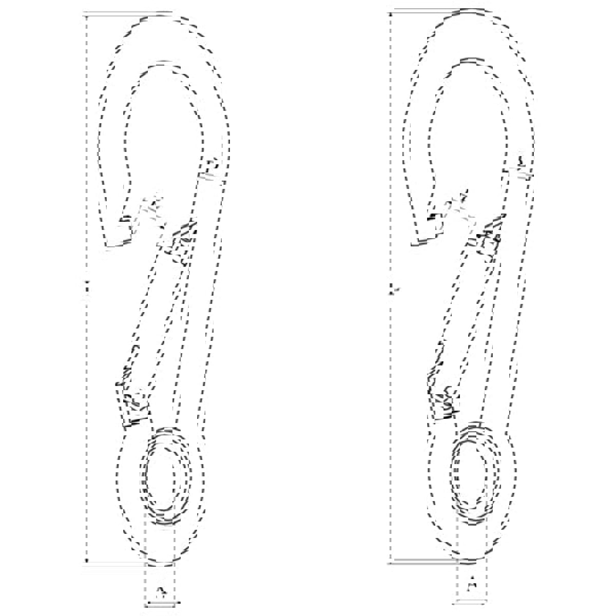 Talamex Karabinerhaken mit Auge 60mm 5