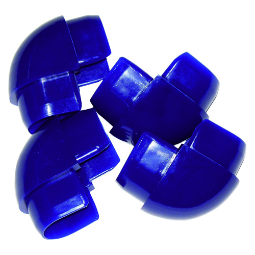 Ecken 90 Grad für doppeltes D-Profil Schutzleiste Blau 2 Stück