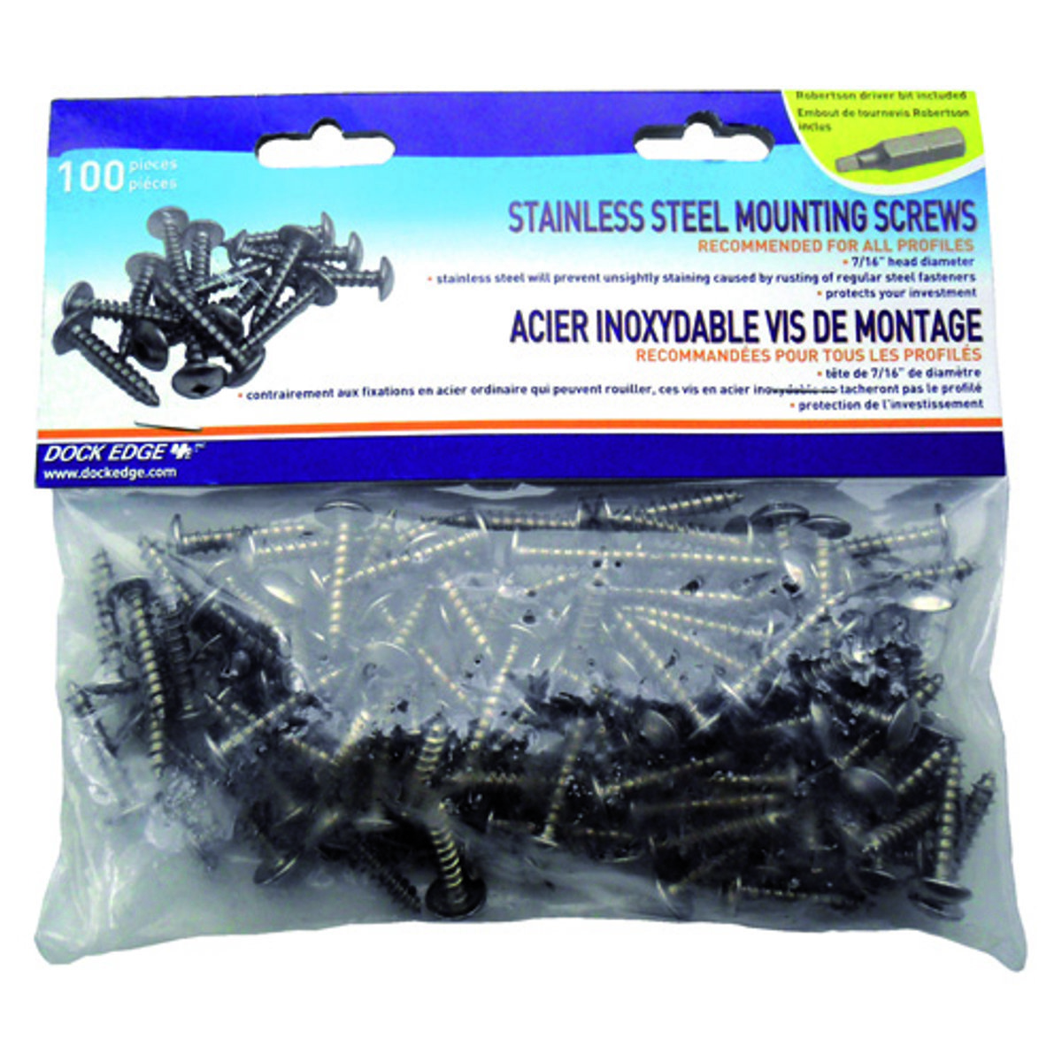 Dockedge Schrauben für die Montage von Gerüststoßleisten (100 Stück) 5