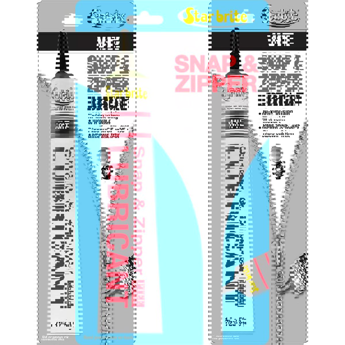 Starbrite Weißes PTEF Schmiermittel für Reißverschlüsse und Druckknöpfe 56 g 5