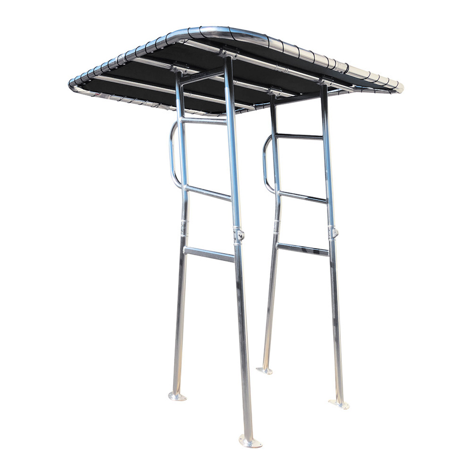 Fishmaster Original T-Top poliert mit schwarzem Segeltuch foto 1