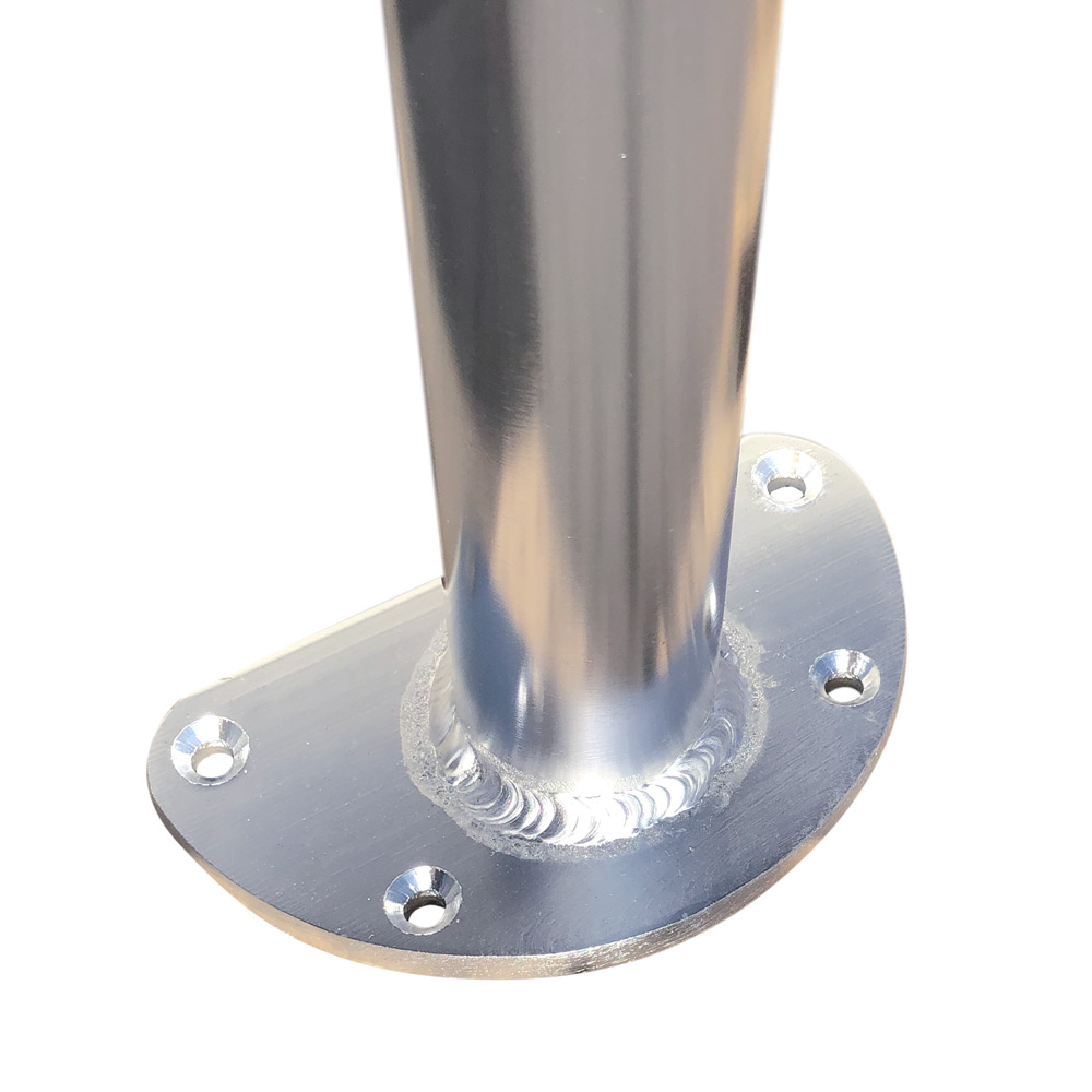 Fishmaster Original T-Top poliert mit schwarzem Segeltuch 11