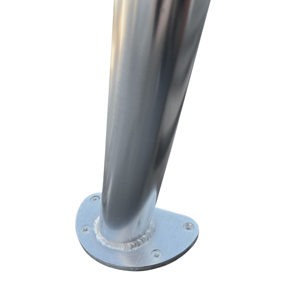 Fishmaster pro T-Top poliert mit rotem Segeltuch 8