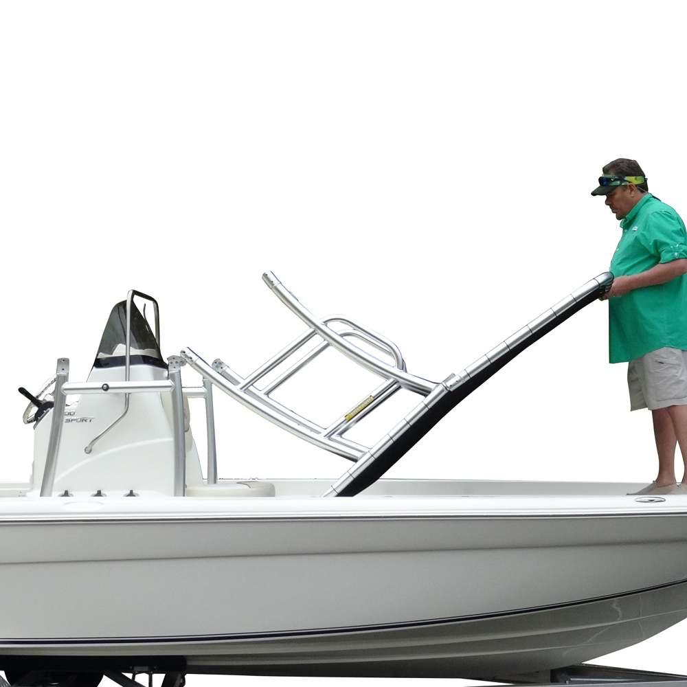 Fishmaster pro T-Top weiß mit marineblauem Segeltuch 7